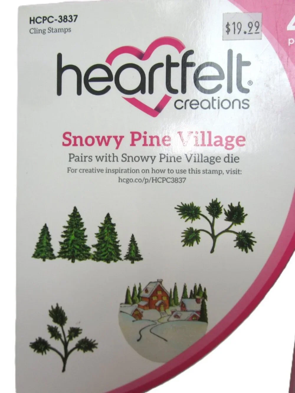 Heartfelt Creations Snowy Pine Village Cling Stamps Craft Dies Christmas Winter